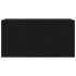 Mueble de pared de baño madera ingeniería negro 80x25x40