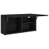 Mueble de pared de baño madera ingeniería negro 80x25x40