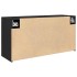 Mueble de pared de baño madera ingeniería negro 80x25x40