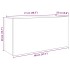 Mueble de pared de baño madera ingeniería negro 80x25x40