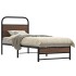 Estructura de cama sin colchón 80x200 cm madera marrón
