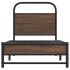 Estructura de cama sin colchón 80x200 cm madera marrón