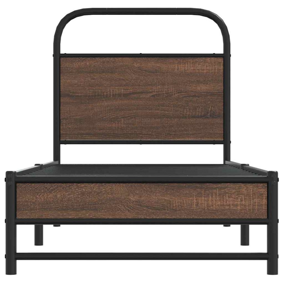 Estructura de cama sin colchón 80x200 cm madera marrón