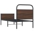 Estructura de cama sin colchón 75x190 cm madera marrón