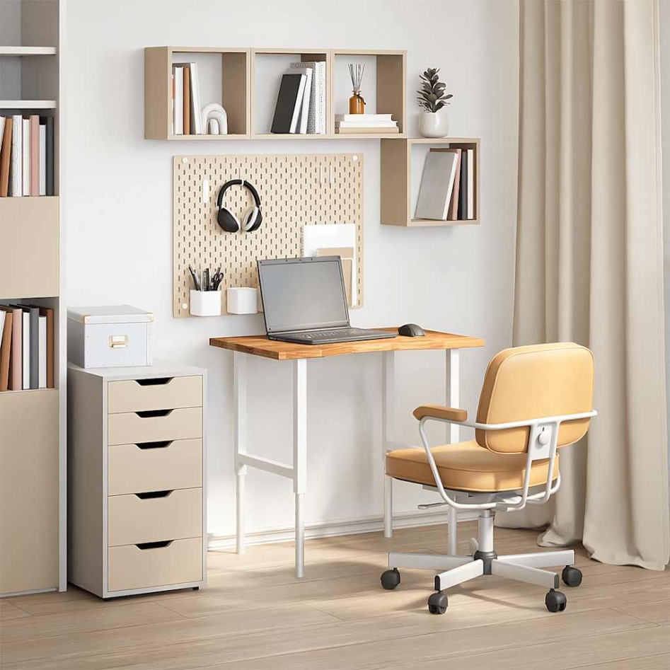 Tablero escritorio rectangular madera maciza roble marrón