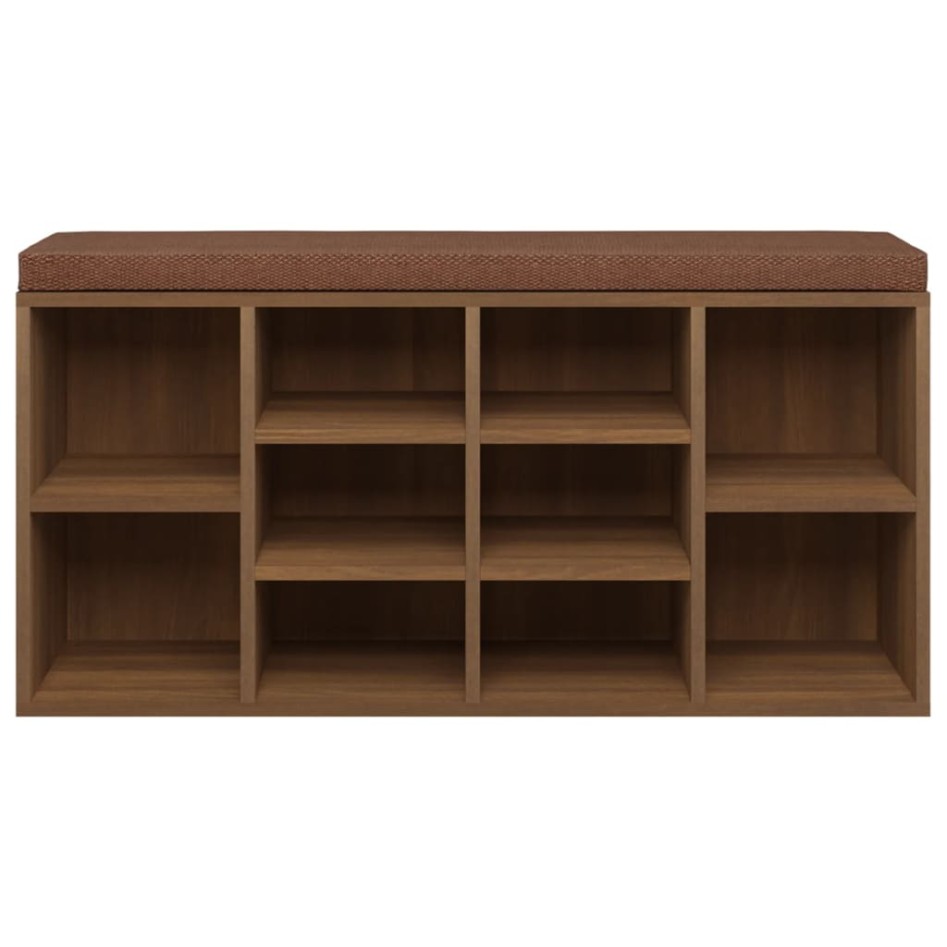 Banco zapatero madera contrachapada marrón roble 103x30x48