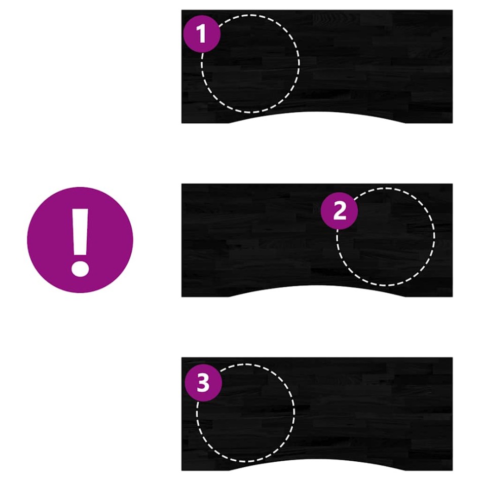 Tablero escritorio 120x50x2,5cm rectangular madera maciza