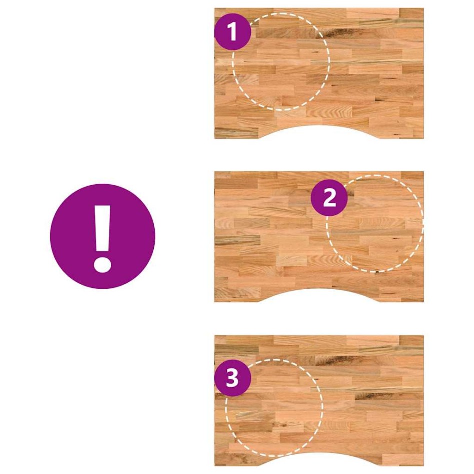 Tablero escritorio rectangular madera maciza roble marrón