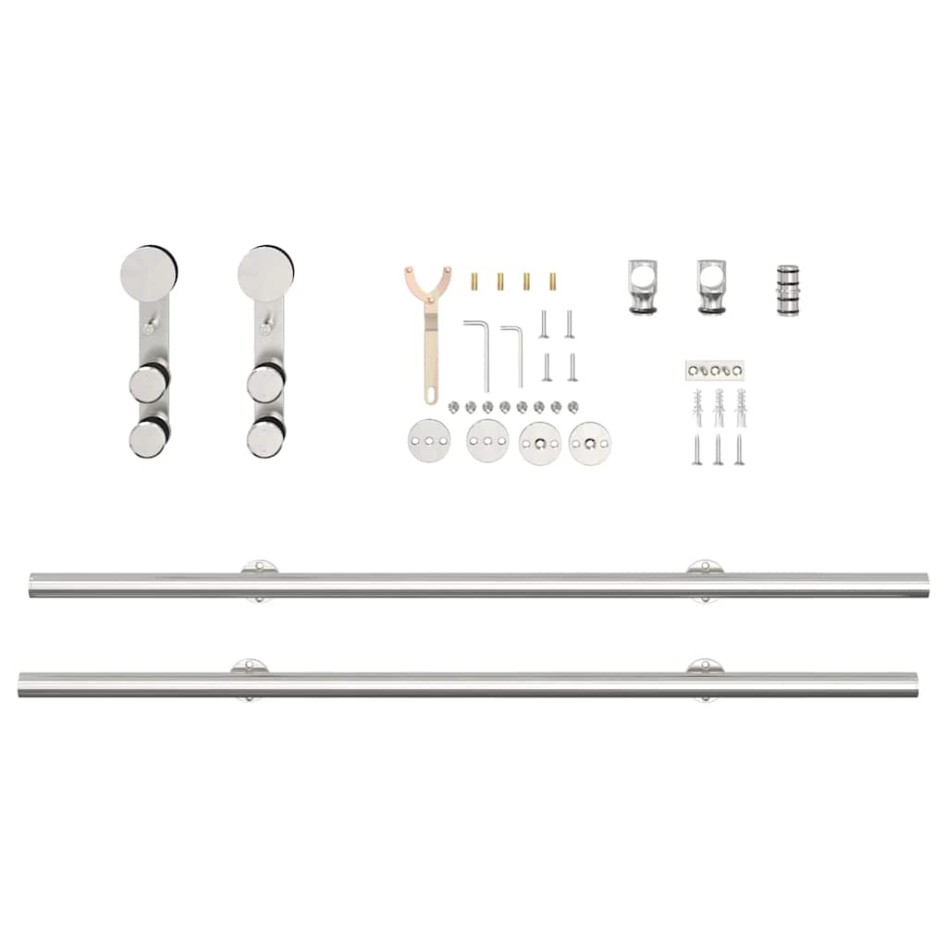 Kit de herrajes para puerta corredera 200 cm acero