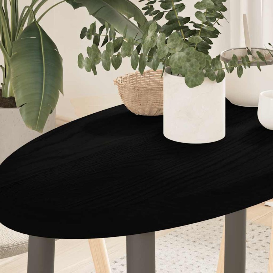 Tablero de mesa ovalado madera maciza de roble 80x40x4