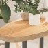 Tablero de mesa ovalado madera maciza de roble 80x40x4