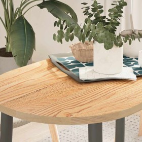 Tablero de mesa ovalado madera maciza de roble 100x50x2