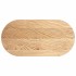 Tablero de mesa ovalado madera maciza de roble 100x50x2