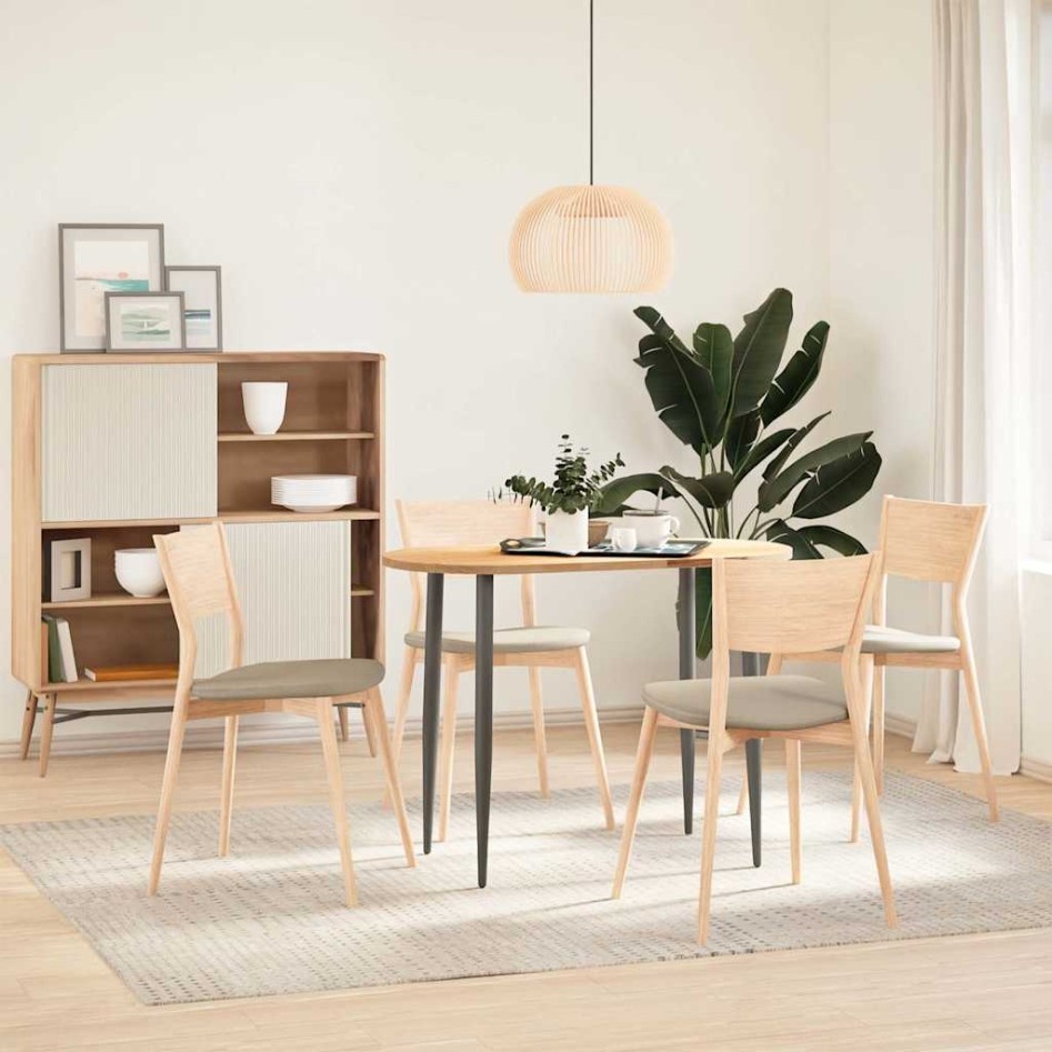 Tablero de mesa ovalado madera maciza de roble 100x50x2