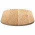 Tablero de mesa ovalado madera maciza de roble 100x50x2
