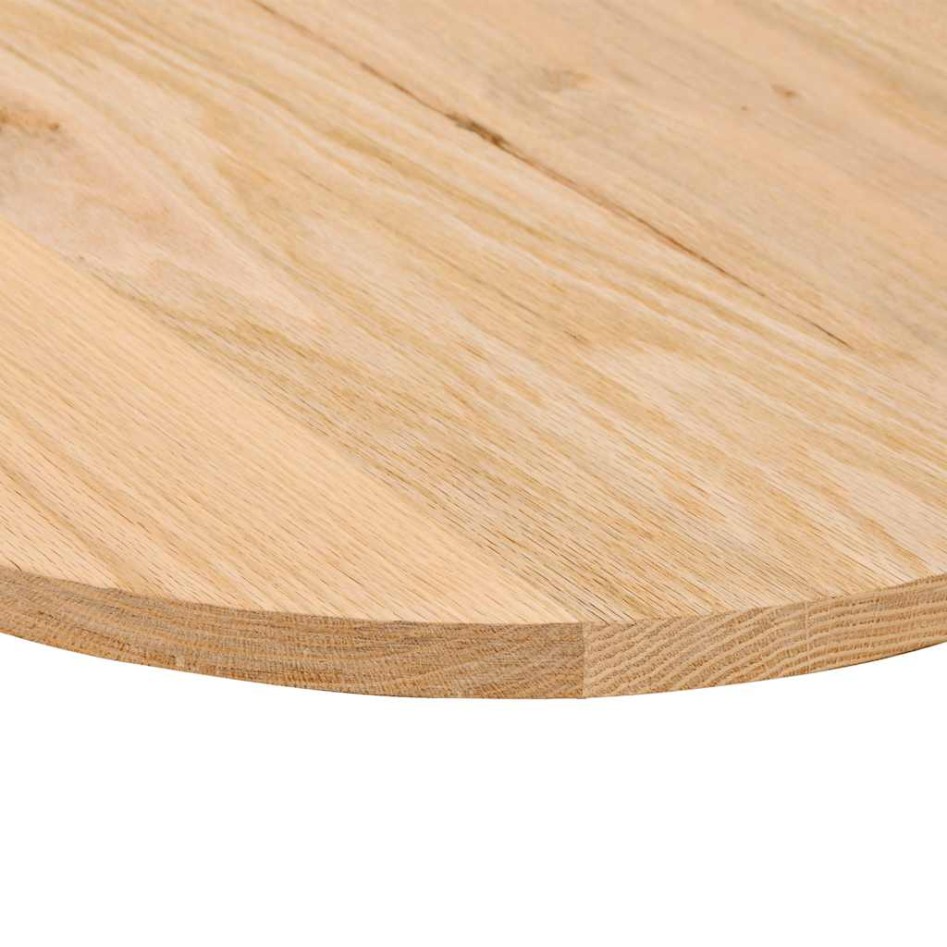 Tablero de mesa ovalado madera maciza de roble 100x50x2