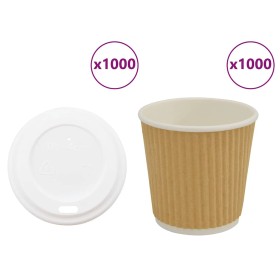 Vasos de café de papel con tapa 1000 uds 4oz