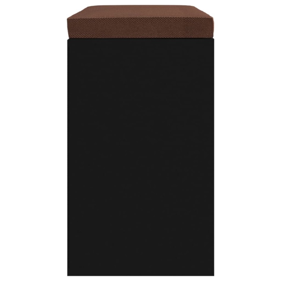 Banco zapatero de madera contrachapada negro 103x30x48