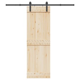 Kit de herrajes para puertas correderas acero negro 200