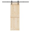 Kit de herrajes para puertas correderas acero negro 200 cm