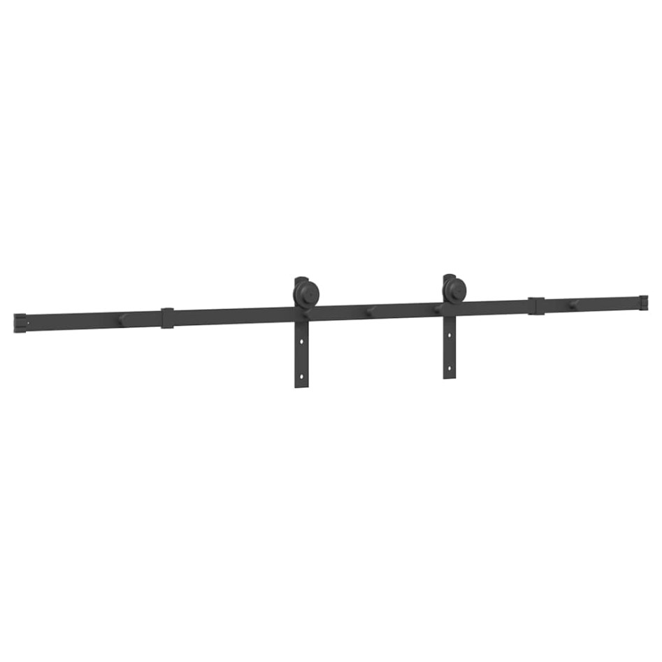 Kit de herrajes para puertas correderas acero negro 200