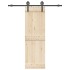 Kit de herrajes para puertas correderas acero negro 183