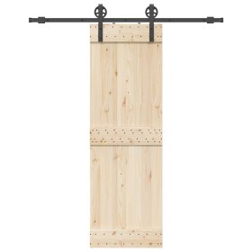 Kit de herrajes para puertas correderas acero negro 183