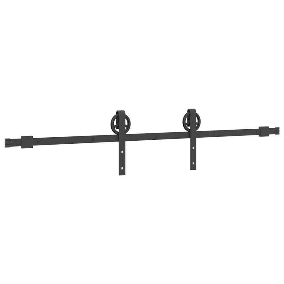 Kit de herrajes para puertas correderas acero negro 183