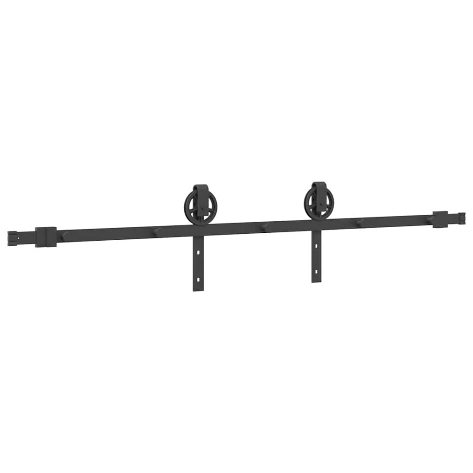 Kit de herrajes para puertas correderas acero negro 183