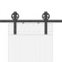 Kit de herrajes para puertas correderas acero negro 183
