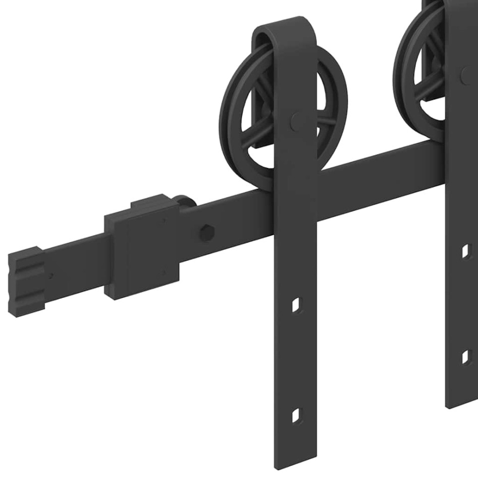 Kit de herrajes para puertas correderas acero negro 183