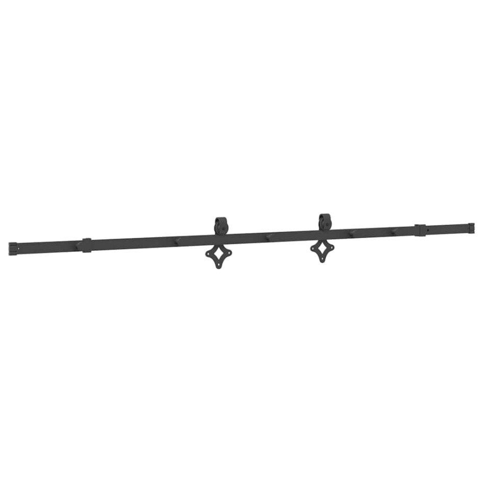 Kit de herrajes para puertas correderas acero negro 213,5