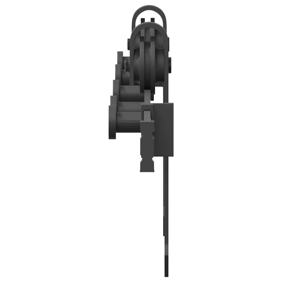 Kit de herrajes para puertas correderas acero negro 213,5