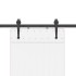 Kit de herrajes para puertas correderas acero negro 213,5