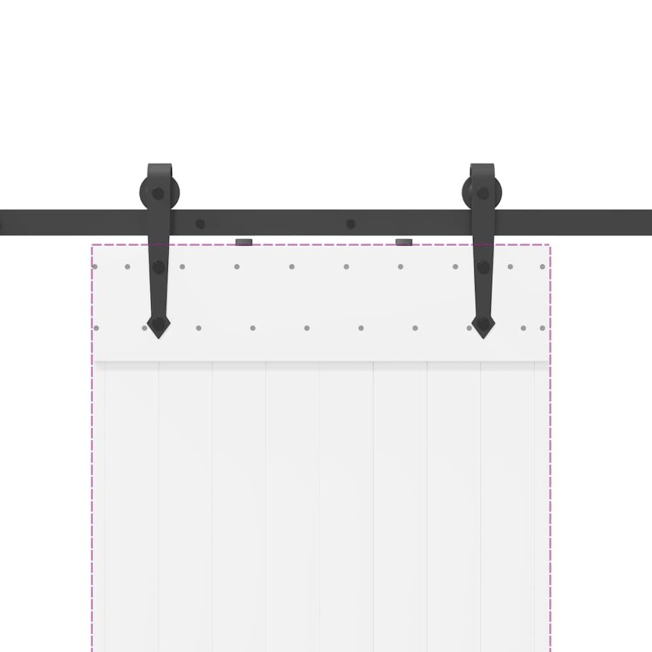 Kit de herrajes para puertas correderas acero negro 213,5