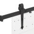 Kit de herrajes para puertas correderas acero negro 213,5