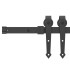 Kit de herrajes para puertas correderas acero negro 213,5