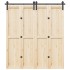 Kit de herrajes para puertas correderas acero negro 200