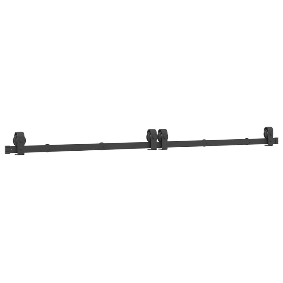 Kit de herrajes para puertas correderas acero negro 200