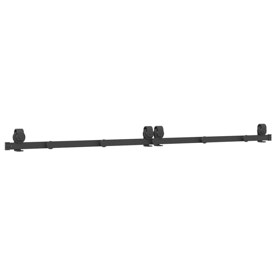 Kit de herrajes para puertas correderas acero negro 200