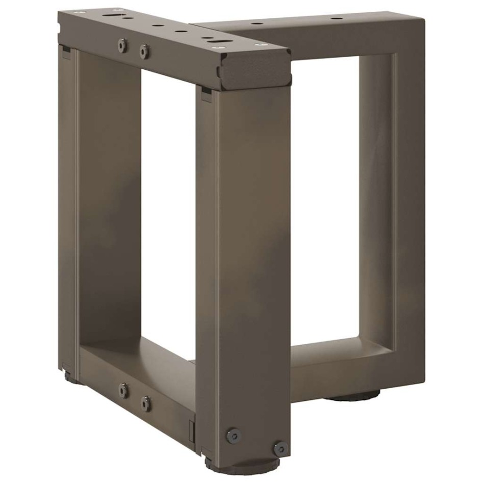 Patas de mesa centro forma T 2uds acero natural