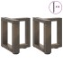 Patas de mesa centro forma T 2uds acero natural