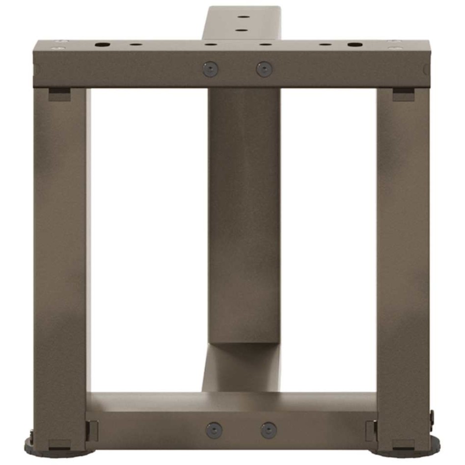 Patas de mesa centro forma T 2uds acero natural