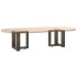 Patas de mesa centro forma T 2uds acero natural