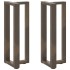 Patas mesa consola forma T 2 uds acero natural 25x28x(72-73)