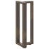 Patas mesa consola forma T 2 uds acero natural 25x28x(72-73)