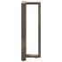 Patas mesa consola forma T 2 uds acero natural 25x28x(72-73)