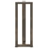 Patas mesa consola forma T 2 uds acero natural 25x28x(72-73)