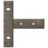 Patas mesa consola forma T 2 uds acero natural 25x28x(72-73)