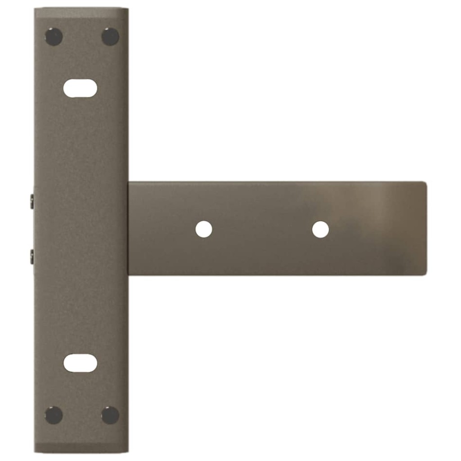 Patas mesa consola forma T 2 uds acero natural 25x28x(72-73)